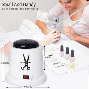 أدوات تجميل الأظافر الشخصية الصغيرة الصغيرة لصالون تجميل الأظافر معقم معدني بدرجة حرارة عالية-لوازم تقنية الرموش وعاء تنظيف أدوات الأظافر - Product Image 3
