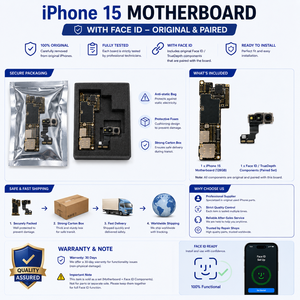 เมนบอร์ดแท้ปลดล็อคพร้อมชิ้นส่วน Face ID <span class=keywords><strong>TrueDepth</strong></span> สำหรับซ่อมโทรศัพท์มือถือ iPhone 15 - Product Image 5