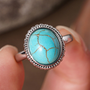 Anello Vintage Stile Turchese per Donne, Gioiello Retrò di Tendenza per Uso Quotidiano, Idea Regalo - Product Image 2