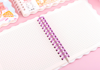 Muestra gratuita personalizada 2024 Nueva escuela creativa niños dibujos animados lindo A5 diario en espiral cuaderno para niñas