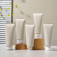 Tube cosmétique souple en plastique sérigraphié à bas prix pour crème contour des yeux, avec bouchon à clapet ou à vis, 100 ml