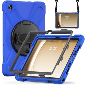 Cover protettiva per tablet in silicone rigido con supporto girevole e custodia con tracolla per <span class=keywords><strong>Samsung</strong></span> <span class=keywords><strong>Galaxy</strong></span> A9 Plus - Product Image 4