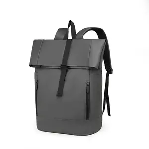 Wholesale High Quality Durable Travel Roll Top Backpack Recycled Polyester Laptop Backpack