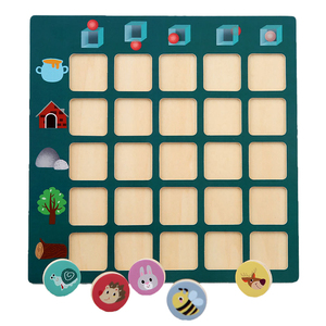 Enfants Montessori logique conseils de pensée jeux mathématiques jouets ensemble Direction animale Cognition jeux assortis jouets éducatifs en bois - Product Image 5