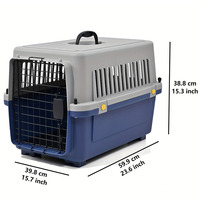 Cage de transport pour chien et chat Easy Clean Base avec poignée supérieure, ventilée, en plastique sûr
