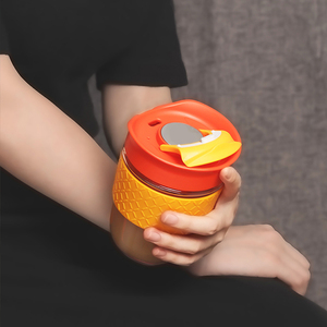 Venta al por Mayor de Tazas de Café Reutilizables de Vidrio Borosilicato Multiusos de 360 ml/12 oz, Taza con Infusor de Té y Tapa - Product Image 4