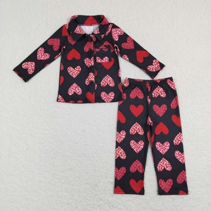 Embroidery <b>Red</b> Truck Lace Strips <b>Hoodie</b> 2 Pcs <b>Girl's</b> Set - Product Image 2