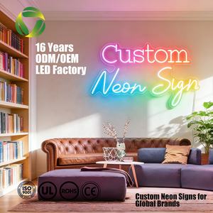 משלוח מהיר דרופשיפינג קישוט שלט ניאון אקרילי IP65 שלט לד ניאון בהתאמה אישית עם לוגו משלוח ישיר למסיבה - Product Image 1