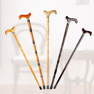 Bâton de marche charmant en bambou et bois massif, antidérapant, pour personnes âgées, modèle moyen - Product Image 2