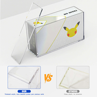 Étui en acrylique transparent magnétique pour 25 cartes Pokémon, avec couvercle magnétique, pour l'édition 25e anniversaire