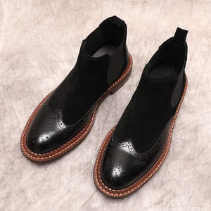 הנמכרים ביותר נעלי עור לגברים, נעלי עור סלסי קרסול - Product Image 4