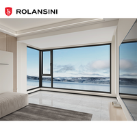 Ventana Abatible Horizontal de Doble Vidrio Templado Francés Rolansini con Marco de Aluminio y Apertura Superior