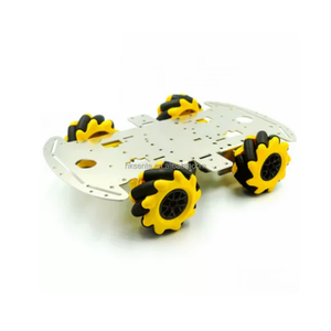 Single layer 4WD aluminum alloy car <b>kit</b> Mecanum Wheel Aluminum Alloy Car <b>DIY</b> Ultrasonic Intelligent Obstacle Avoidance <b>Kits</b> 4WD - Product Image 3