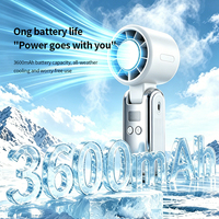 Ventilador de Mano Portátil con Enfriamiento por Hielo, Ventilador Turbo Personal de Alta Velocidad, Mini Ventiladores de Mano Recargables para Viajes, Regalos para Mujeres y Hombres