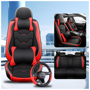 Housse de siège auto complète Leap Zone, 16 pièces, protection universelle, ensemble intérieur, cuir de luxe, style professionnel, toutes saisons - Product Image 1