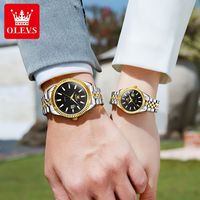 Montres de Couple Quartz OLEVS 5593 Wlisth de Haute Qualité Lumineuses Étanche Tendance Pas Chères pour Hommes et Femmes