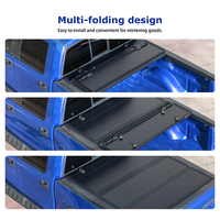 Couverture de benne rigide en aluminium à profil bas, pliable en quatre parties, pour Ford F-250/350 Super Duty 2017-2024, benne de 6'10" (81,9") - Accessoires extérieurs