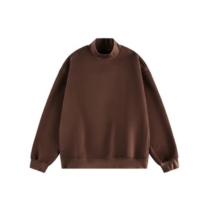 Sudadera con Capucha Holgada de Algodón 100% para Hombre, Modelo TKAN196D, con Cuello Alto, Color Sólido, Bordado 3D Personalizado, de Alta Calidad, para Otoño - Product Image 2