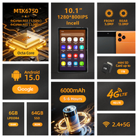 Tablet PC Android de 10 Pulgadas con Configuración Personalizada, Android 15, 1280x800 Ips, MTK Octa Core, 6000 mAh, con Tarjeta SIM