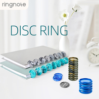 RINGNOTE Disques ABS marbrés 3 couleurs, lot de 100 feuilles, pour carnets à 11 disques à perforation champignon et agendas à reliure disque écaille de tortue