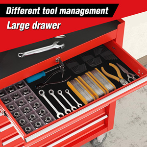 Coffre à outils roulant à 7 tiroirs avec roues, armoire de rangement d'outils multifonctionnelle pour garage, entrepôt, atelier, atelier de réparation - Product Image 4