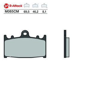 Pastillas de Freno Delanteras para Motocicleta R-Attack M065CM, de Carbono Cerámico, Homologadas R90 - Product Image 1