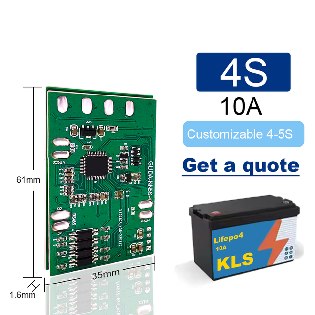KLS 3-24S 10A Intelligent BMS Lithium Battery Protection Board for for Low Speed Four Wheel Vehicles 12V-60V Custom