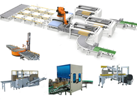 Ligne d'emballage automatique de sachets, solutions de palettisation pour boîtes en carton, robot d'érection et de scellage de sacs, empileur robotisé
