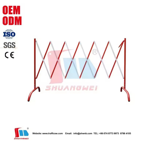 Xây dựng trong nhà kiểm soát đám đông tạm thời di chuyển có thể gập lại giao thông hàng rào cổng kim loại mở rộng an toàn chướng ngại vật với bánh xe - Product Image 3