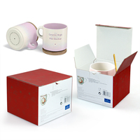 Emballage durable de bouteille en verre d'eau imprimé de logo personnalisé Boîte de papier d'emballage de tasse de tasse