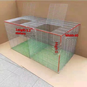 <span class=keywords><strong>Cage</strong></span> d'élevage renforcée et sécurisée pour oiseaux (pigeons, poulets, cailles) à usage domestique, en fil de fer galvanisé, assemblée, <span class=keywords><strong>avec</strong></span> mailles de 1,5 cm - Product Image 6