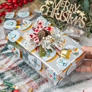 Silver Christmas Wrapping <b>Paper</b> <b>Roll</b> 17 In X 32.8 Ft Single Side Recyclable Gift <b>Wrap</b> For Holiday Crafting - Product Image 5