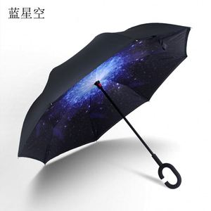 Sombrilla de Coche Tipo C con Protección UV de Doble Capa y Resistente al Viento, Sombrilla Recta Invertida para Niños - Product Image 2