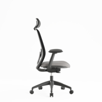 Silla Ejecutiva Moderna de Lujo Giratoria con Reposacabezas Ajustable, Silla de Oficina Negra de Malla con Respaldo Alto, Silla para Escritorio de Computadora