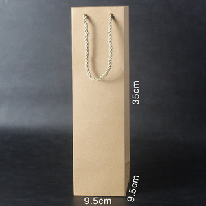 Xu Hướng Mới Nhất Hot Bán Tùy Chỉnh Màu Sắc Hình Chữ Nhật Bó Hoa Rượu Vang Đỏ Bao Bì Quà Tặng Xách Tay Da Bò Túi Giấy - Product Image 5