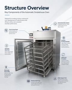 Ahumador de Alimentos para Pollo Entero, Máquina de Ahumado a Gas y Eléctrica para Restaurantes, Secador de Pescado y Carne - Product Image 4