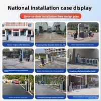 Système de recharge automatique intelligent pour véhicules avec barrière élévatrice à positionnement optimal et reconnaissance de plaque d'immatriculation intégrée
