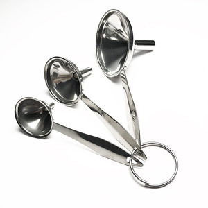Stainless Steel Funnel 3 Piece Set Mini Kitchen Oil Pourer Multi Functional Wine Funnel Household Cooking Tool - Product Image 4