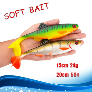 Señuelos de Pesca Suaves Simulados de 24g/56g con Ojos 3D, Señuelos de Pesca en Agua Salada para Pesca de Arrastre y Pesca en Barco, Señuelos de Natación para Venta al por Mayor - Product Image 2