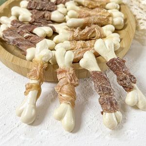 Golosinas secas para perros al por mayor, carne de pato envuelta alrededor de huesos de leche, golosinas nutritivas para mascotas, comida para perros, aperitivos para perros - Product Image 3