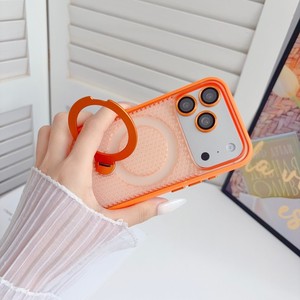 Coque de téléphone magnétique antichoc transparente avec support rotatif et dissipation thermique pour iPhone 17 Air 16 15 Pro Max - Product Image 4