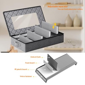 Cross-<b>border</b> Hot-selling New Style Rectangle Modern Simple Tableware Knife <b>Fork</b> Chopsticks Storage Box Lid Dustproof Sorting - Product Image 4