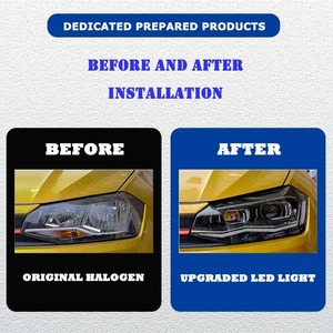 Faro Anteriore HETOP <span class=keywords><strong>Polo</strong></span> 2019-2024 con Lente LED, Aggiornamento Lampada Frontale, Accessori Auto, Vendita Calda, Plug and Play, DRL per <span class=keywords><strong>Volkswagen</strong></span> - Product Image 2