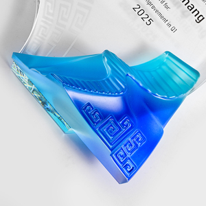 Jadevertu 2026 Série <span class=keywords><strong>Splendide</strong></span> Trophée Étoile Épi de Blé Récompense Design Montagne Verre & Cristal Sablé Durable - Product Image 4