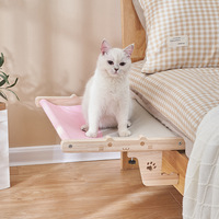 Hamaca de macramé de gato resistente para interiores, Cama de Gato montada en la pared duradera, asiento soleado de gatito adecuado tanto para ventana como para suelo