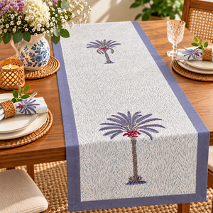 Chemin de table en coton avec bordure tissée, linge de table décoratif pour la maison, les restaurants, les cafés, les banquets et les événements. - Product Image 1
