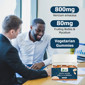 Factory Direct <b>lions</b> <b>Mane</b> Focus Gummies with Total Carbohydrate Supports Memory and Improved State of Focus Gummies - Product Image 3