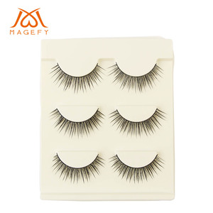 <span class=keywords><strong>Magefy</strong></span> Faux Cils en Bande Naturellement Élancés et Densément Courbés – Lot de 3 Paires – Vente en Gros - Product Image 2