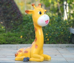 Sculptures de dessin animé <span class=keywords><strong>en</strong></span> résine faites à la main ornements d'affichage de centre commercial statue de <span class=keywords><strong>girafe</strong></span> grandeur nature décorations de jardin de paysage extérieur - Product Image 6