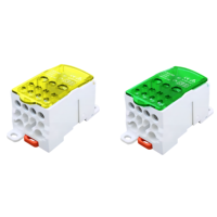 Accessoires pour systèmes électriques UKK 80A 125A 160A 250A 400A Boîtier de distribution d'alimentation sur rail DIN Boîtier de connexion Bornier de connexion